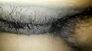 Shemale Penetrates Hairy Pussy.