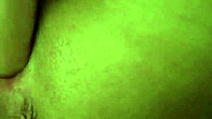 Stretching my tight pussy with huge dildo