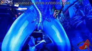 spiderbabe in halloween costume adventure