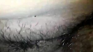 Shemale Penetrates Hairy Pussy.