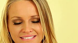 Blonde babe uses toys for first time anal masturbation