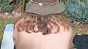 Maturemons explores her secret garden outdoors.