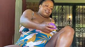 Ebony Submissive Climaxes Dreaming of Her Daddy