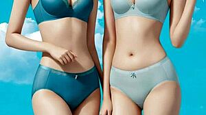 Sweet Asians modeling in lingerie