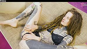 Tattoed Couple Hard Fucking Anal Play