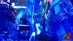 spiderbabe in halloween costume adventure