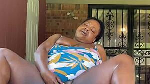 Ebony Submissive Climaxes Dreaming of Her Daddy