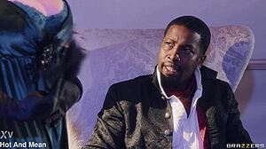 Ryan Keely and Lulu Chu Finger Maid in Bathroom Cumshot