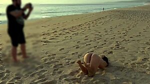 damiana brasileira safada pela europa - ensaio pelada na praia e boquete na canoa de portugal ep2