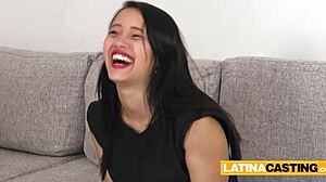 Tiny Latina teen's panties rip during deep anal fucking