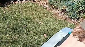 Maturemons explores her secret garden outdoors.