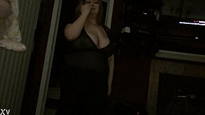 what the wife wears to seduce with her 42f natural big tits.