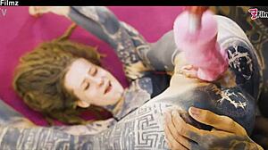 Tattoed Couple Hard Fucking Anal Play