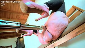 destroying my ass with huge gaping anal toys and monster cock machine