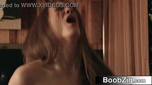 gorgeous model with tight pussy and monster cock gets naked after shoot, then fucks photographer with big cock riding