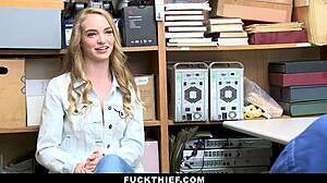 Teen bent over gets wrecked in office