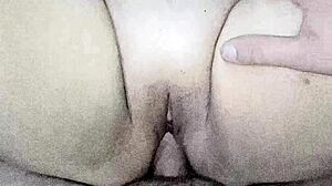 Huge boobs stepsister jerks me off - we end up fucking really hard