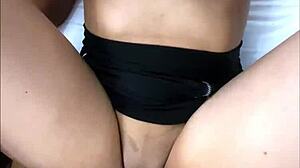 petite tetona gets missionary creampie after college cheating session.