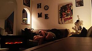 I Fucked My Office Buddy After The Christmas Party. He Creampied My Tight Pussy!