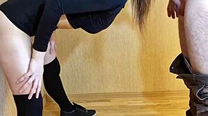 Stranger meets slim girl