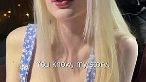 Fucked Busty Sexy Blonde In Car And Came On Face!