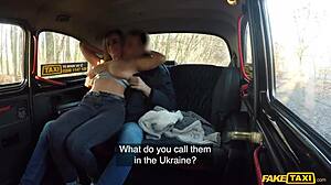 Josephine Jackson flashes tits in fake taxi