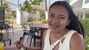 Latina Tourist Gets Desperate Workout in Casting Interview