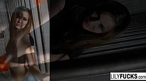 lily fingers wet pussy in jail 😏