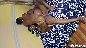 Curvy Ebony Model Rides Big Black Cock Anal Cowgirl