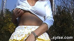 mature teen in bbc orgy flashing at beach