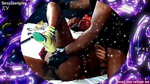 Watch that african slimthick suck monster cock and get rough!