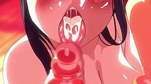 Komi San Gives Blowjob to Monster Cock and Swallows