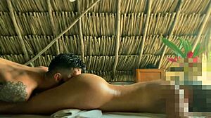 Giving Massages On The Beach To Tourists While Playing Good Music