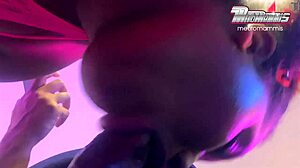 destiny 18+ ebony babe drools during nastiest deepthroat blowjob with spitting