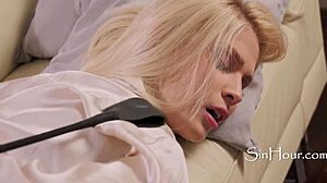 Blonde petite babe gets dominated with bound bondage during intense anal assfucking until she cums hard.