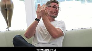 After a fun game of hide and seek, tiny Asian beauty Mina Luxx casually sucks her boyfriend's thick cock.