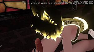 Hex dives into sucking a random dick in vrchat erp fun. Her submissive skills shine through the monster cock experience.