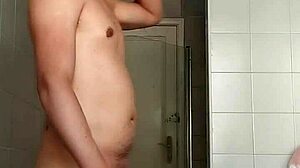 Hey, why is this delicious drunk guy fingering and shaving his sexy big monster cock?