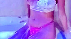 Relaxing in the motel's hydro spa, enjoying a peaceful break from daily stress.