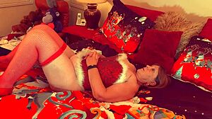 granny carmens christmas in july naughty shawty double vibrator fuck