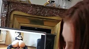 My girlfriend sucks me while watching French amateur porn.