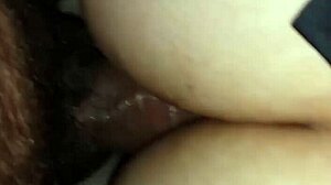 Giving it to my woman in the ass while she's tied up.