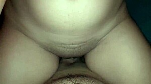 watching her tight pussy grip my cock hard as she rides it in homemade pov anal creampie