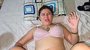 punishment for my white-skinned blonde girlfriend's ass with latina anal assfucking sex