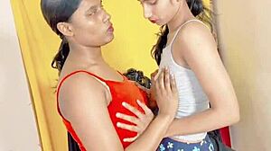 Hardcore lesbian sexy babe and hot milf fuck wet tight pussy in 1 on 1