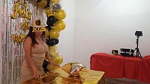 Beautiful Lady Parties With Big Pussy In Whore Dress!