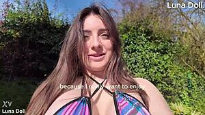 double fucked with sextoys in spa one for pussy other for ass 😈