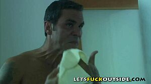 Blonde Cosplay Couple Fucks Outdoors In Public Country Setting With Big Monster Cock Action