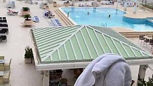 wife lisa masturbates outdoors on croatian balcony