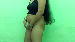Horny Indian Girl with Big Ass Fucking Hard in School Skirt. Tight Pussy Takes Rough First Time from College Roommate.